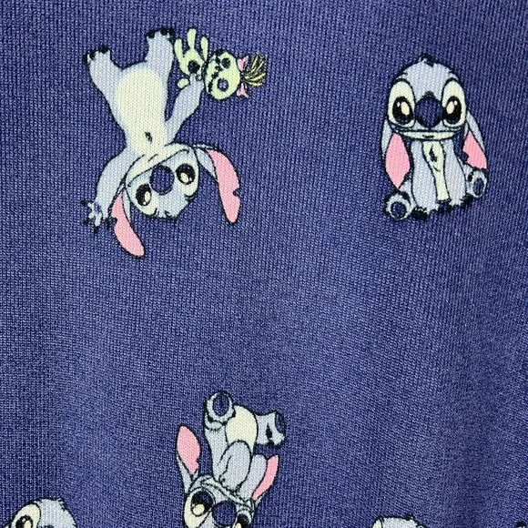 Disney Lilo & Stitch Pajama Set Womens Medium Sleep Shirt Dress Shorts Sleepwear - Picture 9 of 16